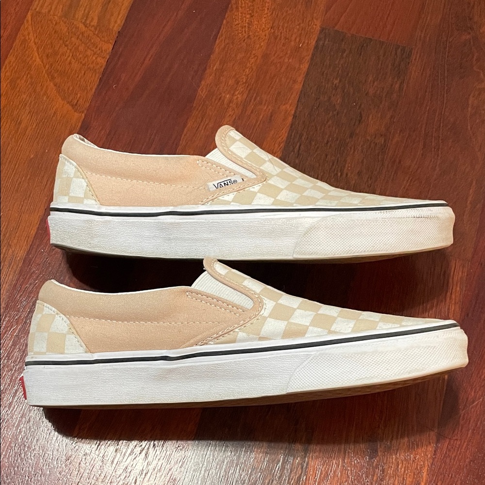 🌺2x HP🌺 Vans Tan Checkerboard Slip-Ons - Picture 4 of 6